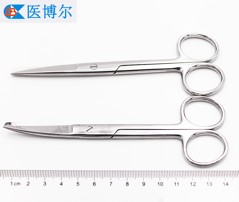 一边尖头一边圆头剪刀 护士剪 敷料剪12.5cm  14cm   16cm