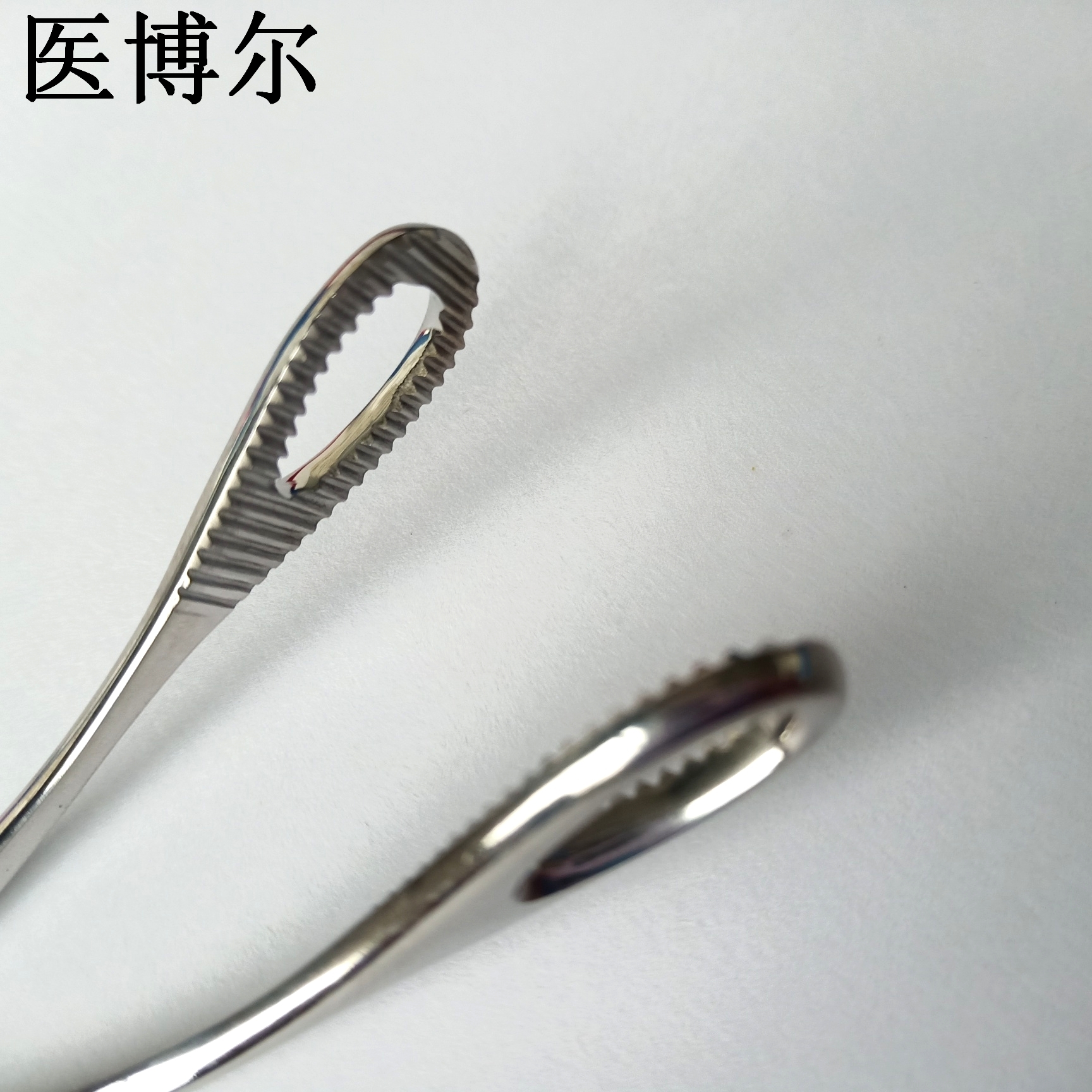 医用海绵钳/持物钳弯有齿18cm