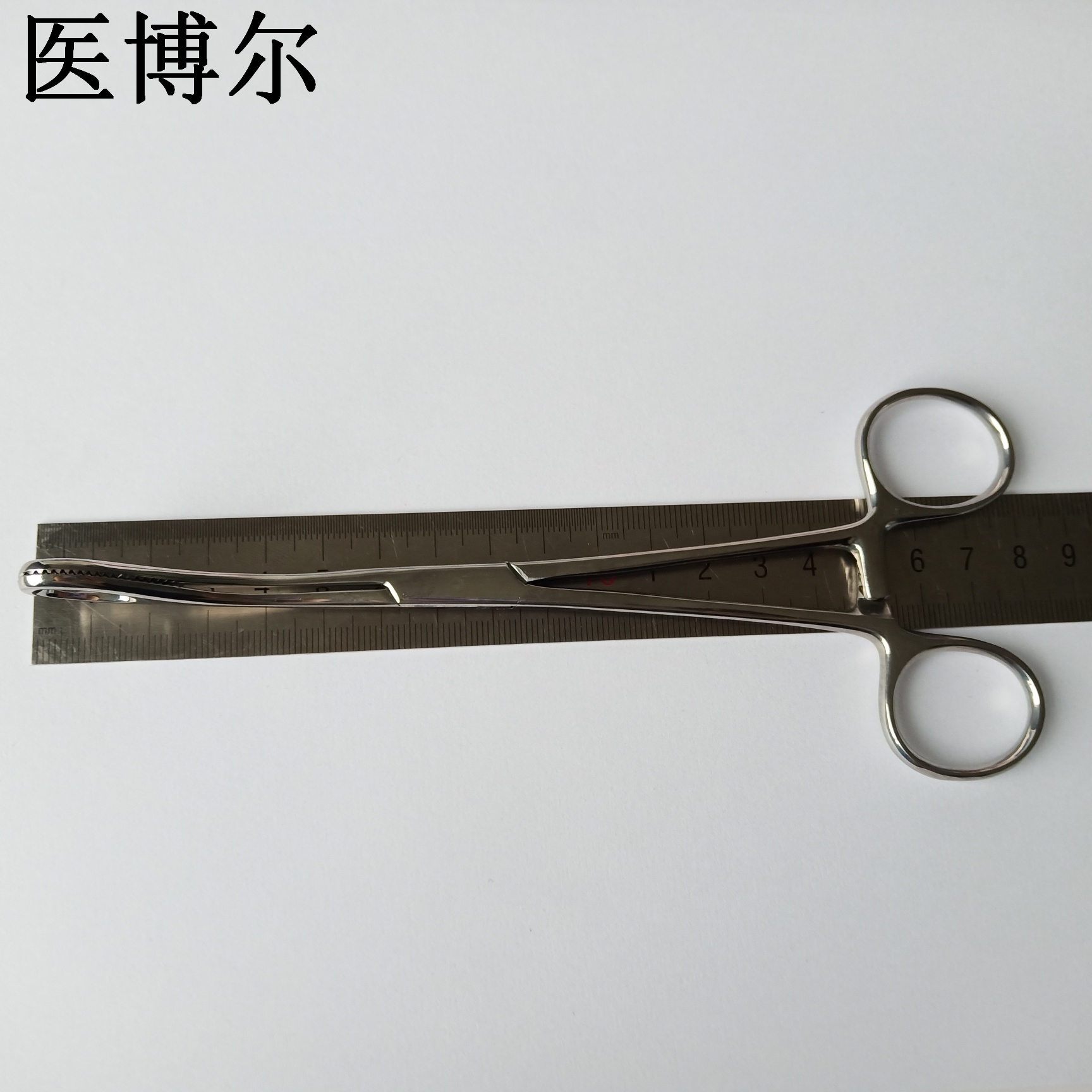 医用海绵钳/持物钳弯有齿18cm