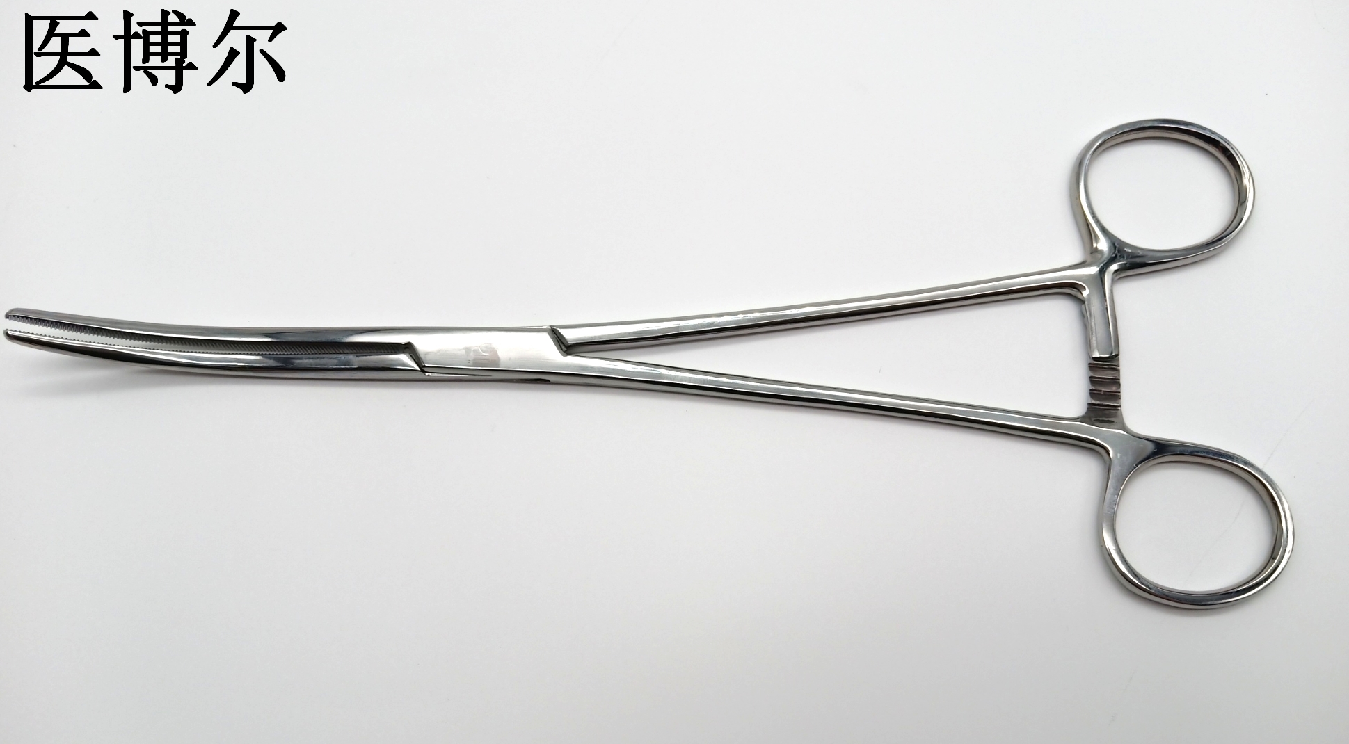 医用止血钳亮光弯头24cm
