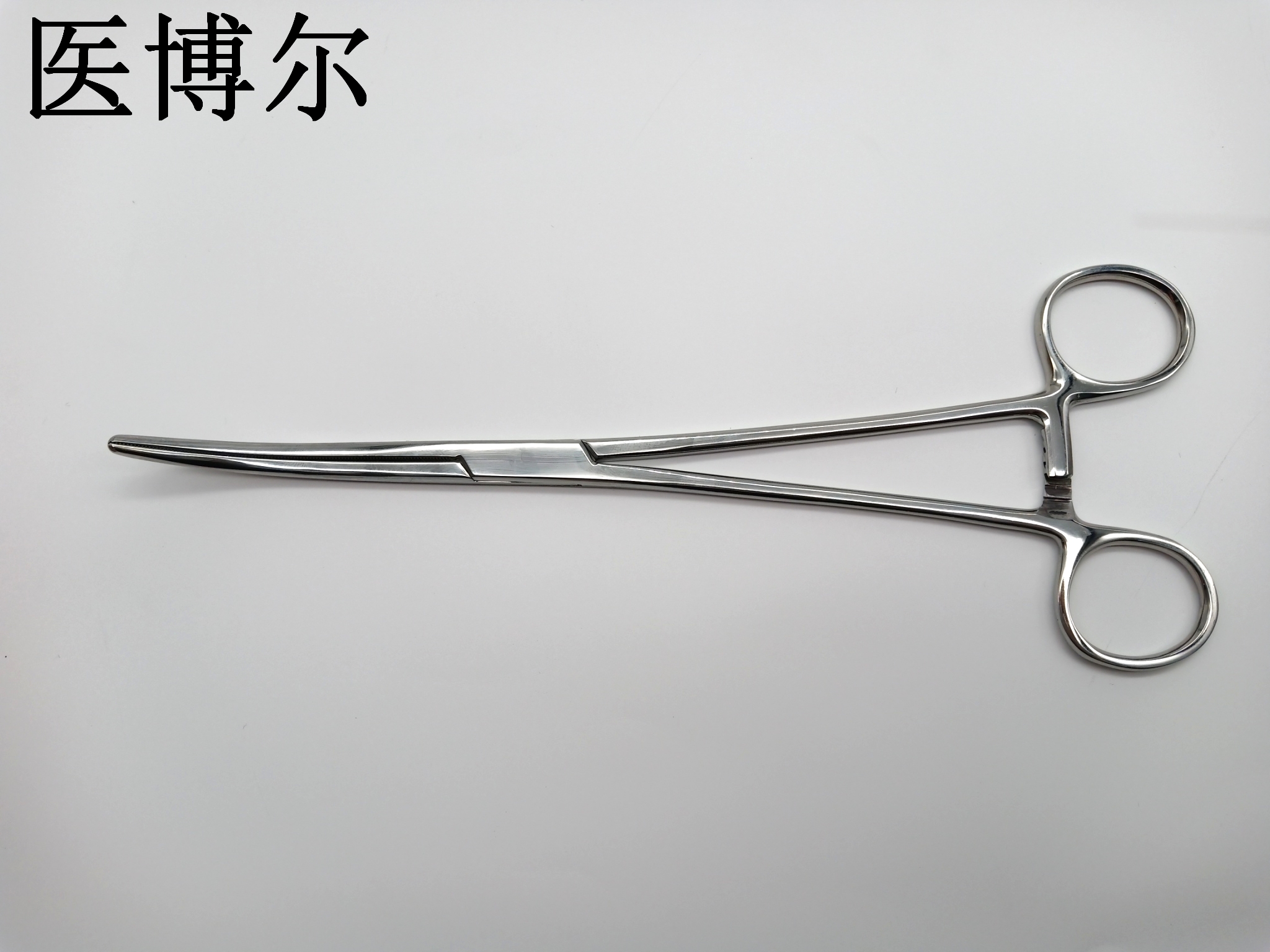 医用止血钳亮光弯头24cm