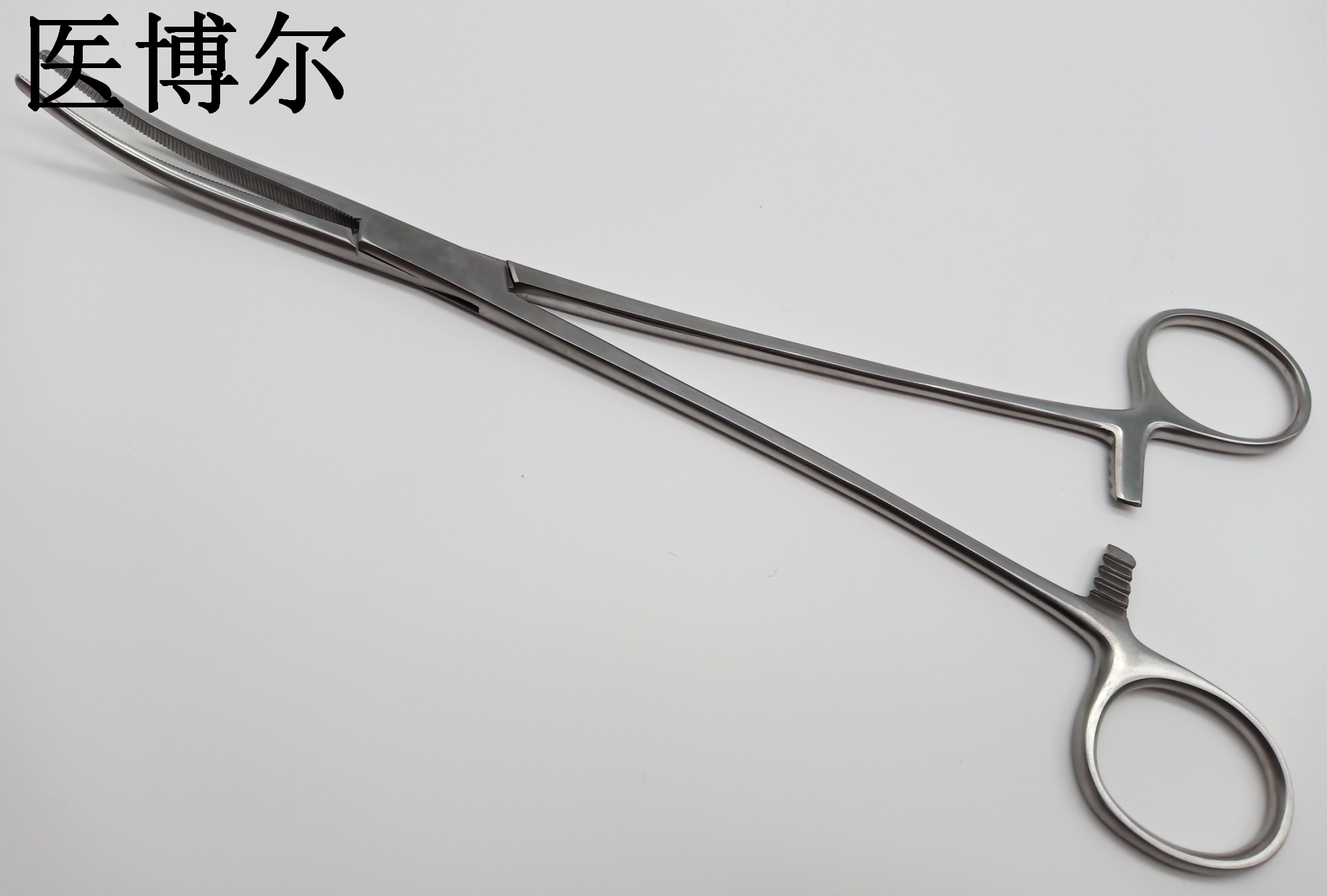 医用止血钳哑光弯头23cm