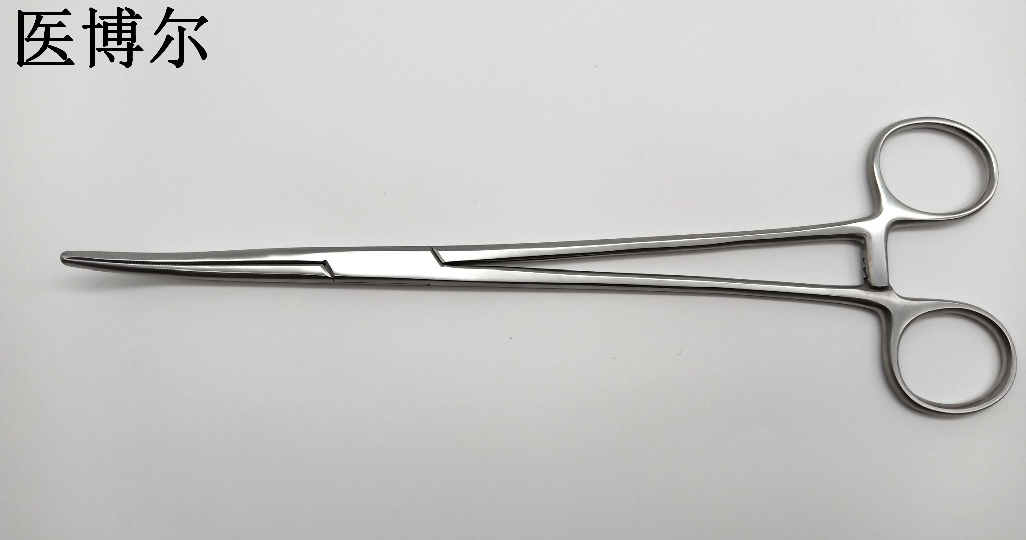 医用止血钳哑光弯头23cm