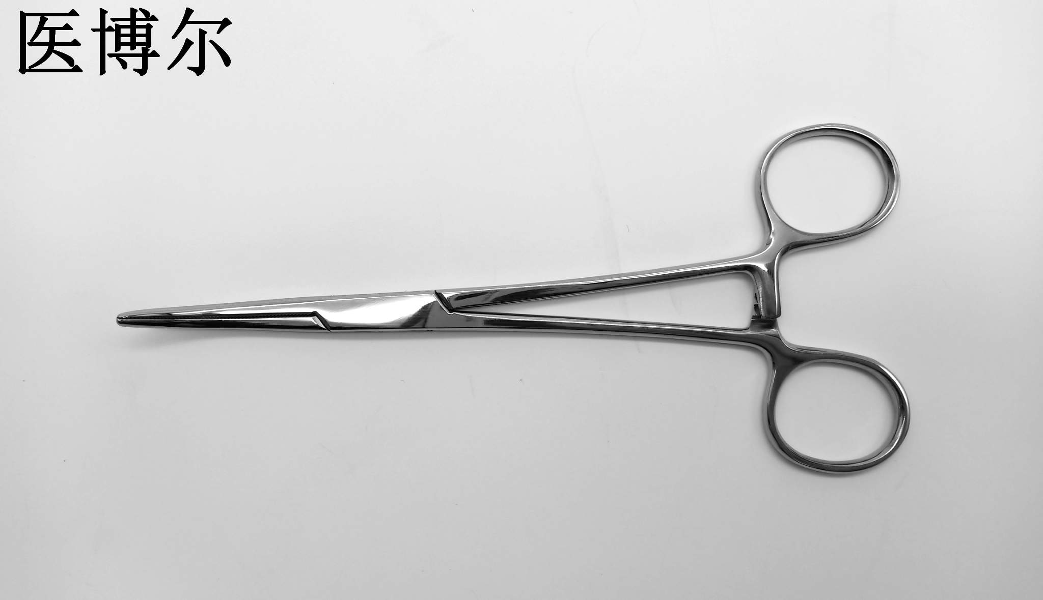 医用止血钳亮光弯头16cm