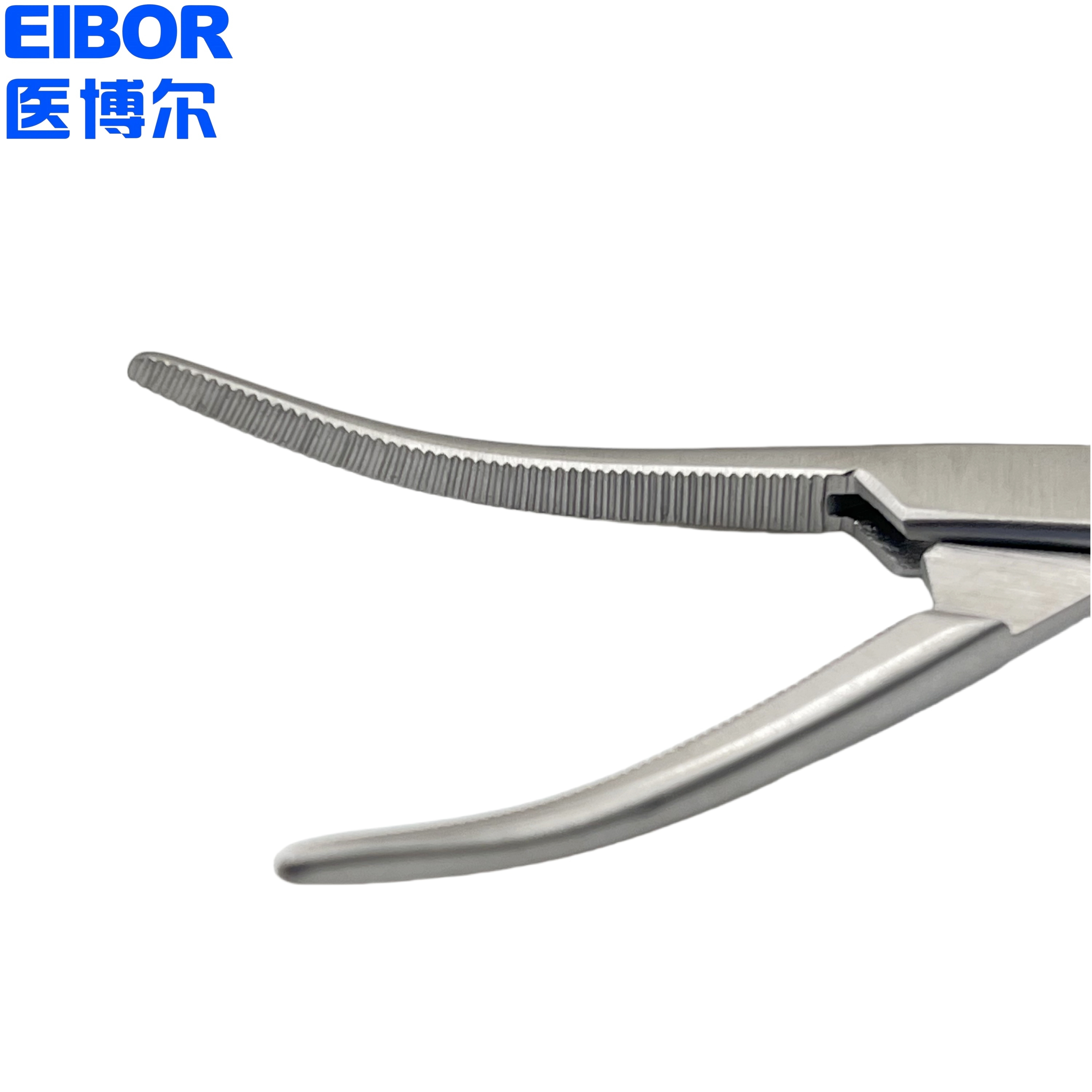 医用止血钳弯头哑光16cm