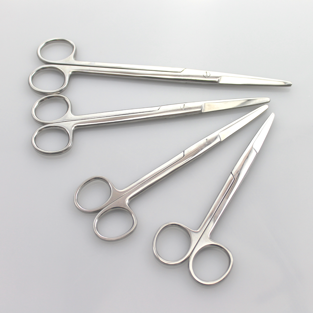 造口袋用剪  医用梅奥剪Mayo scissors 14cm 钝头剪直头弯头  上海金粒医疗器械厂家直销